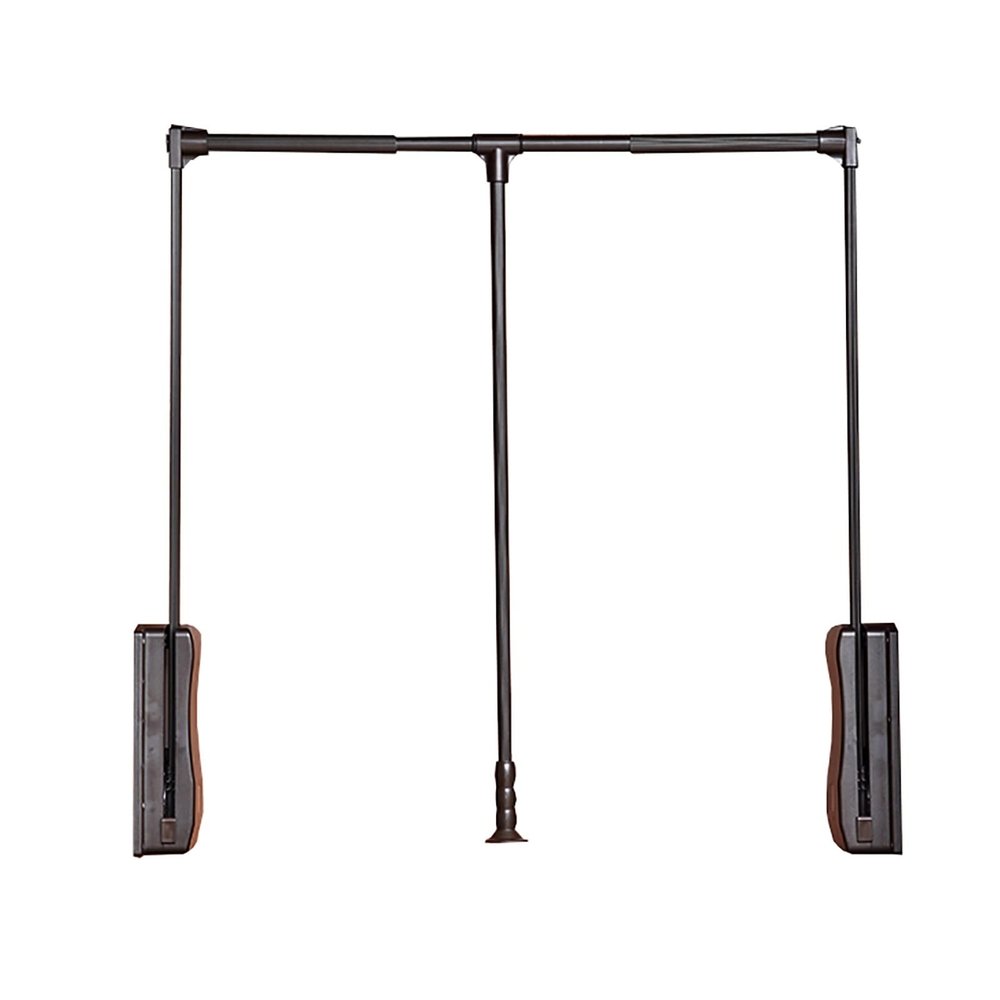 83-115cm Pull Down Wardrobe Rail, Ajustable Wardrobe Hanging Rail Storage System Closet Hanger Rod, Space-Saving Coat RackWall Mounted Frame (Size : (600-830 mm) 23.6-32.6in)