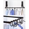 83-115cm Pull Down Wardrobe Rail, Ajustable Wardrobe Hanging Rail Storage System Closet Hanger Rod, Space-Saving Coat RackWall Mounted Frame (Size : (600-830 mm) 23.6-32.6in) view 4