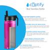 Sports Water Bottle with Straw Lid on Hot Pink Glitter for School, Travel and Outdoors 18 oz Modern Insulated Stainless Steel view 4