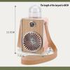 Grafken Retro Cute Night Light Spray Multi-Functional Handheld Hanging Neck Mini Small Fan Convenient Outdoor (Color : Beige) view 4