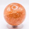 60mm Orange Golden Iceland Spar Sphere Natural Sparkling Crystal Ball Optical Calcite Mineral Polished Stone - China + Stand view 2