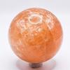 60mm Orange Golden Iceland Spar Sphere Natural Sparkling Crystal Ball Optical Calcite Mineral Polished Stone - China + Stand view 3