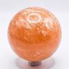 60mm Orange Golden Iceland Spar Sphere Natural Sparkling Crystal Ball Optical Calcite Mineral Polished Stone - China + Stand view 4