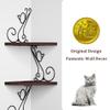 Alsonerbay Corner Shelf Wall Mount, 4 Tier Floating Shelves for Wall, Easy-to-Assemble Wall Shelves Rustic Wood Decor for Bedroom Living Room Bathroom Kitchen Office, Walnut Finish view 4