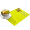 ALAGEO Lemon Yellow Placemats for Dining Table Cotton Linen Pure Colour Yellow Table Mat Set of 6 Non-Slip Heat Insulation Washable Table Mats for Holiday Banquet Dining Table Kitchen Decor view 2
