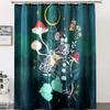 Samicoco Mushroom Shower Curtains Butterfly Green Bathroom Curtains Set Waterproof Fabric Funny Shower Curtain 72" x 72" 12 Hooks view 2