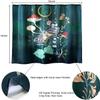 Samicoco Mushroom Shower Curtains Butterfly Green Bathroom Curtains Set Waterproof Fabric Funny Shower Curtain 72" x 72" 12 Hooks view 3