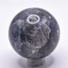 42mm Blue Iolite Sphere Natural Dichroite Mineral Polished Ball Sparkling Crystal Water Sapphire Stone - India + Stand view 2