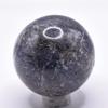 42mm Blue Iolite Sphere Natural Dichroite Mineral Polished Ball Sparkling Crystal Water Sapphire Stone - India + Stand view 3