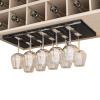 4/5/6 Rows Wine Glass Rack Hanging, Under Cabinet Wine Glass Holder Display Stand, Stainless Steel Stemware Rack With Screws, Stemware Storage Rack For Cabinet Kitchen Bar (Size : 5 Row) view 1