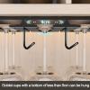 4/5/6 Rows Wine Glass Rack Hanging, Under Cabinet Wine Glass Holder Display Stand, Stainless Steel Stemware Rack With Screws, Stemware Storage Rack For Cabinet Kitchen Bar (Size : 5 Row) view 4