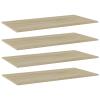 Tidyard Sonoma Oak Wall Shelf Set of 4, Engineered Wood Rectangular Shelves for Living Room, 39.4 x 39.4 x 0.6 Inches, Beige Matte Finish, Space Saving Storage Solution view 1
