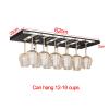 Wine Glass Rack 2/3/4/5/6 Row, Hanging Stemware Holder Storage Drying Rack, Under Cabinet Glasses Storage Hanger With Screws, Hanging Champagne Goblets Holders (Size : 6 Row) view 2