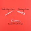 HAHIYO 1.5 inches/38mm 200Pcs Clear Plastic U Shape Alligator Clips Clothespins Garment Shirt Folding Clips with Teeth for Sewing Room Folding Board Sock Tie Pant Securing Fabric to Comic Book Board view 2