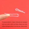 HAHIYO 1.5 inches/38mm 200Pcs Clear Plastic U Shape Alligator Clips Clothespins Garment Shirt Folding Clips with Teeth for Sewing Room Folding Board Sock Tie Pant Securing Fabric to Comic Book Board view 3
