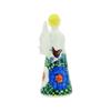 Polmedia Polish Pottery Angel Figurine UNIKAT - Monarch in The Poppies Pattern Handmade in Boleslawiec Poland by Ceramika Bona + Certificate of Authenticity view 3