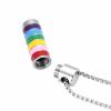 LiHiFG Cylinder Memorial Pendant for Ashes Stainless Steel Tube Keepsake Cremation Urn Jewelry for Women Men view 2