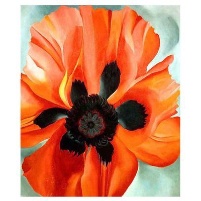 Le-Ntt-Ko Georgia O'keeffe Canvas Art Wall Decor for Bedroom Home Decorations Poster for Living Room Canvas Wall Art Paintings Pictures Home DecorRed Poppy25x30cm 10x12inch-Unframed