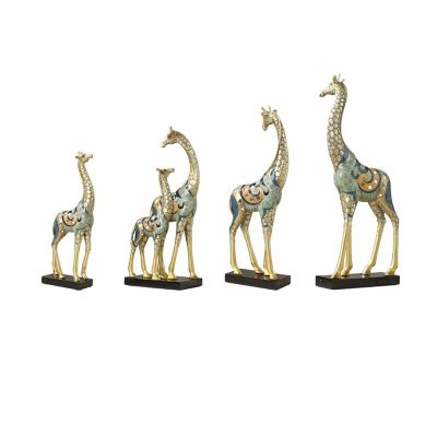 XIANGEYH Table Decoration Statue American High-end Modern Giraffe Home Accessories Living Room Wine Cabinet TV Cabinet Entrance Creative Art Sculpture Statue Desktop feng Shui Statue (Color : F)