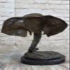 EUROPEAN BRONZE Original Milo African Male Elephant Head Bronze Sculpture Hot Cast Figure view 4
