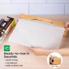 Libreshine 15 Inch Parchment Paper Dispenser with Cutter for Costco-Sized Roll, Bamboo Kitchen Drawer Organizer for Foil & Wax Paper, Wall-Mounted Large Food Wrap Holder view 2