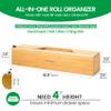 Libreshine 15 Inch Parchment Paper Dispenser with Cutter for Costco-Sized Roll, Bamboo Kitchen Drawer Organizer for Foil & Wax Paper, Wall-Mounted Large Food Wrap Holder view 4