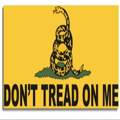 Gear Tatz - Don't Tread On Me, Gadsen Flag - Political Car Magnet - 2.75 x 9.5 inches - Professionally Made in the USA (Magnetic, X1)
