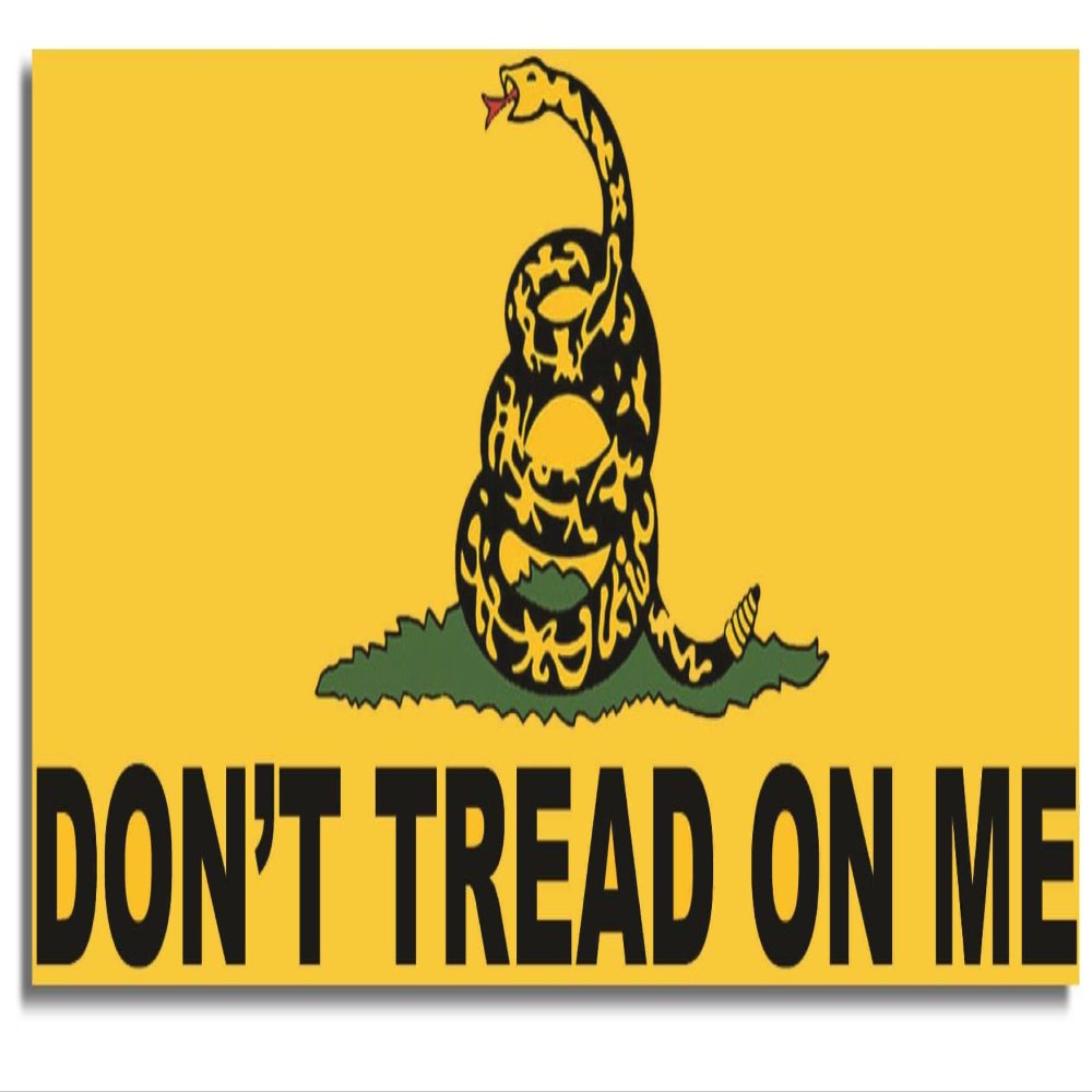Gear Tatz - Don't Tread On Me, Gadsen Flag - Political Car Magnet - 2.75 x 9.5 inches - Professionally Made in the USA (Magnetic, X1)
