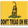 Gear Tatz - Don't Tread On Me, Gadsen Flag - Political Car Magnet - 2.75 x 9.5 inches - Professionally Made in the USA (Magnetic, X1) view 1