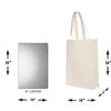 TBF Cotton Canvas Reusable Gift Blank Tote Bags Wholesale for DIY, Promotions, Advertising, Decorating (100 Pack) view 4