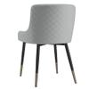 Corinth Set of 2 Modern Faux Leather and Metal Side Chair in Light Grey view 4