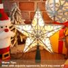 ODEETRONIC Star Christmas Tree Topper, 9.5in UL Certified 3D Star Tree Topper Lights, Double Sided Christmas Tree-top with 10 Count Incandescent Warm White Lights for Xmas Tree New Year Home, Silver view 4