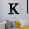 Alphabet Wall Sign Lettering - Decorative 3D Printed Home Sign - Personalize your Living Room and Bedroom Wall - Letter Symbol Wall Decor (K) view 4
