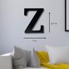 Alphabet Wall Sign Lettering - Decorative 3D Printed Home Sign - Personalize your Living Room and Bedroom Wall - Letter Symbol Wall Decor (Z) view 4