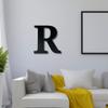 Alphabet Wall Sign Lettering - Decorative 3D Printed Home Sign - Personalize your Living Room and Bedroom Wall - Letter Symbol Wall Decor (R) view 3