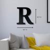 Alphabet Wall Sign Lettering - Decorative 3D Printed Home Sign - Personalize your Living Room and Bedroom Wall - Letter Symbol Wall Decor (R) view 4