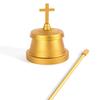 Cemetery Light Candle Holder, Grave Decorations Memorial Lantern with Crosses, Anodized Aluminum Eternal Light Dome Memorial Light Grave Lamp, RedIncludes Solar Candle view 3