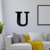 Alphabet Wall Sign Lettering - Decorative 3D Printed Home Sign - Personalize your Living Room and Bedroom Wall - Letter Symbol Wall Decor (U) view 3