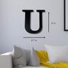 Alphabet Wall Sign Lettering - Decorative 3D Printed Home Sign - Personalize your Living Room and Bedroom Wall - Letter Symbol Wall Decor (U) view 4