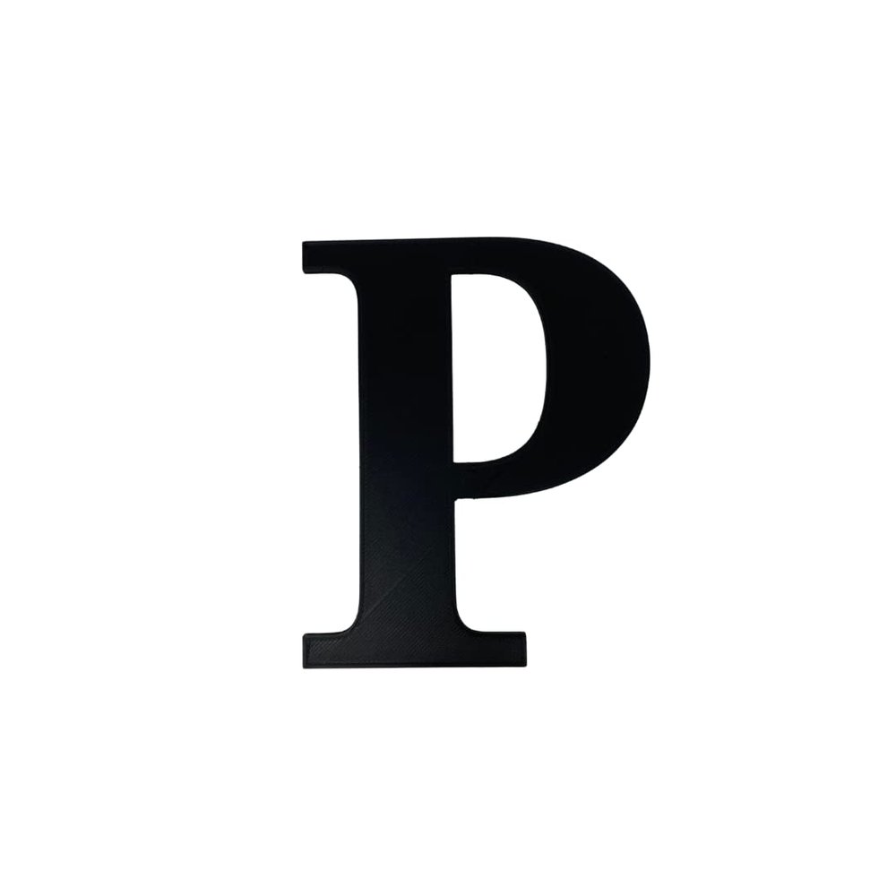 Alphabet Wall Sign Lettering - Decorative 3D Printed Home Sign - Personalize your Living Room and Bedroom Wall - Letter Symbol Wall Decor (P)