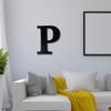 Alphabet Wall Sign Lettering - Decorative 3D Printed Home Sign - Personalize your Living Room and Bedroom Wall - Letter Symbol Wall Decor (P) view 3