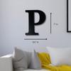 Alphabet Wall Sign Lettering - Decorative 3D Printed Home Sign - Personalize your Living Room and Bedroom Wall - Letter Symbol Wall Decor (P) view 4