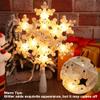 Brizled Silver Snowflake Tree Topper, 9" Christmas Tree Topper with 10 Warm White Lights, 120V UL Certified Christmas Tree Star Topper, Glitter Snowflake Treetop for Christmas Tree Party Home Decor view 2
