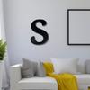 Alphabet Wall Sign Lettering - Decorative 3D Printed Home Sign - Personalize your Living Room and Bedroom Wall - Letter Symbol Wall Decor (S) view 3