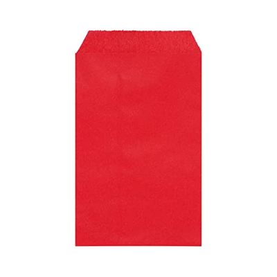 Quotidian Strawberry Red Medium Greaseproof Paper Bags 5x7 in, 100 Count