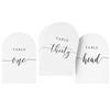Crisky Arch Design Table Number Cards for Wedding, Anniversary, Birthday, Bridal Shower Party. Black Double-Sided Design 4 x 6 Inch Number One - Thirty & Head Table. view 1