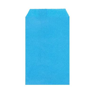 Quotidian Sky Blue Flat Medium Greaseproof Paper Bags 5x7 in, 100 Count