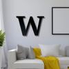 Alphabet Wall Sign Lettering - Decorative 3D Printed Home Sign - Personalize your Living Room and Bedroom Wall - Letter Symbol Wall Decor (W) view 3