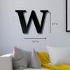Alphabet Wall Sign Lettering - Decorative 3D Printed Home Sign - Personalize your Living Room and Bedroom Wall - Letter Symbol Wall Decor (W) view 4