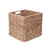 VILLACERA Wicker Baskets  Set of 4 Square Handmade Woven Water Hyacinth Storage Bins  Closet, Living Room, or Bathroom Dcor by Villacera (Natural) view 1